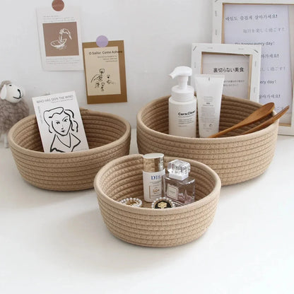 Woven Nordic Cotton Rope Storage Basket