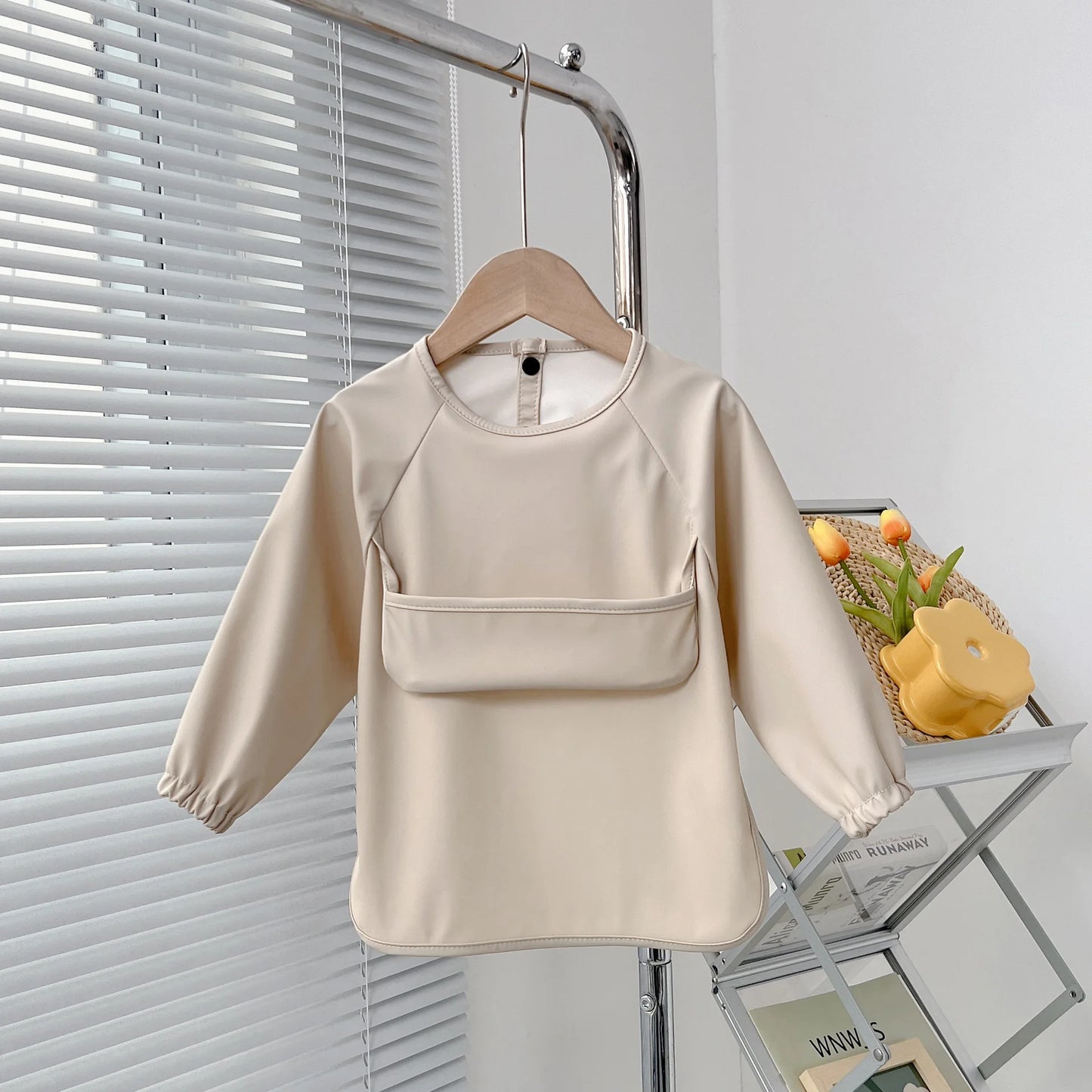 Waterproof Long Sleeve Baby Smock | Full-Coverage Feeding Apron (0-5Y)
