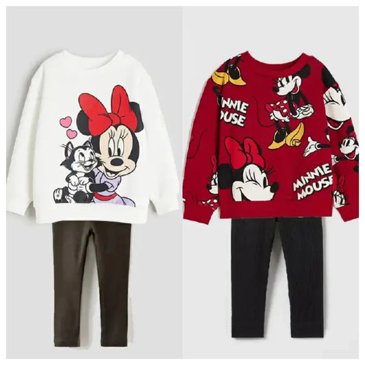 Kids Cartoon Print Sweatshirt & Sweatpants Set