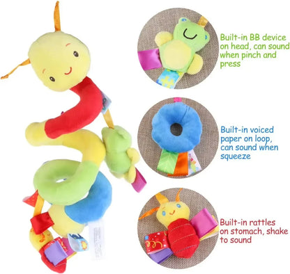 Soft Spiral Hanging Rattle & Mobile Toy for Crib/Stroller