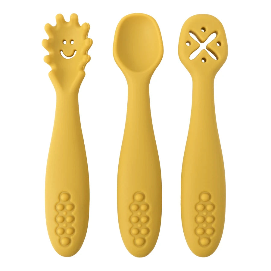 3 Pieces Baby Feeding Spoons