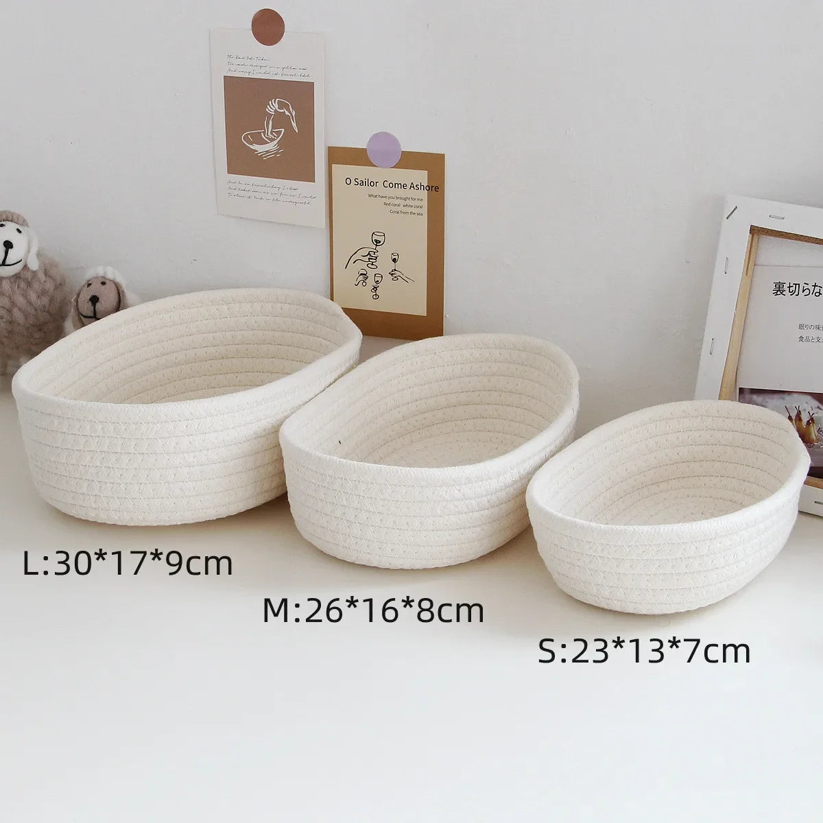 Woven Nordic Cotton Rope Storage Basket