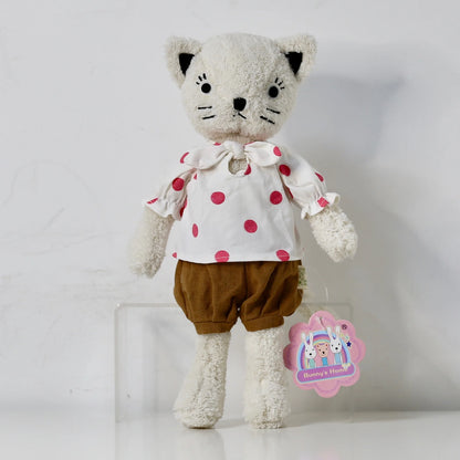 Kawaii Dressing Cat Plush Doll: Soft Stuffed Animal Gift