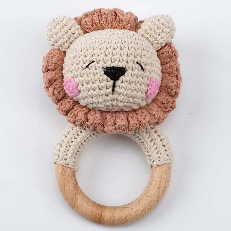 Handmade Amigurumi Cartoon Animal Baby Rattle