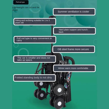 Travel-Ready Folding Umbrella Stroller & Pushchair