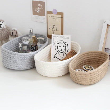 Woven Nordic Cotton Rope Storage Basket