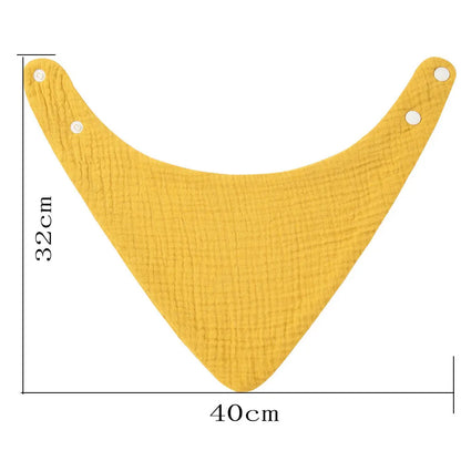 Solid Color Cotton Baby Bandana Bibs