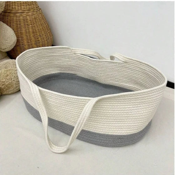 Woven Nursery Cradle Carrying Basket