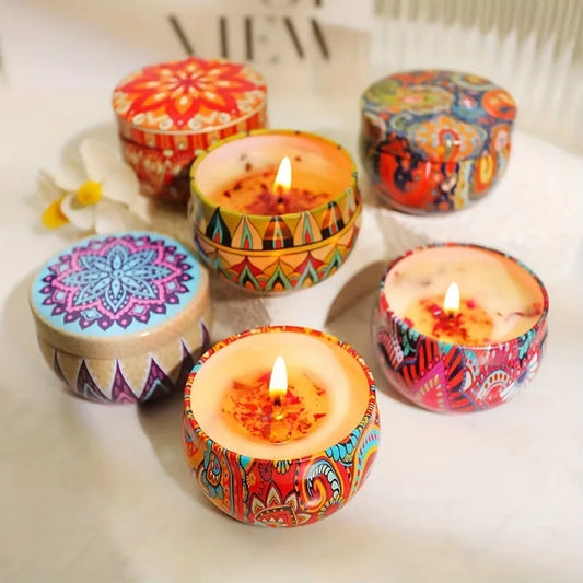 Handcrafted Aromatherapy Candle Set for Home & Yoga