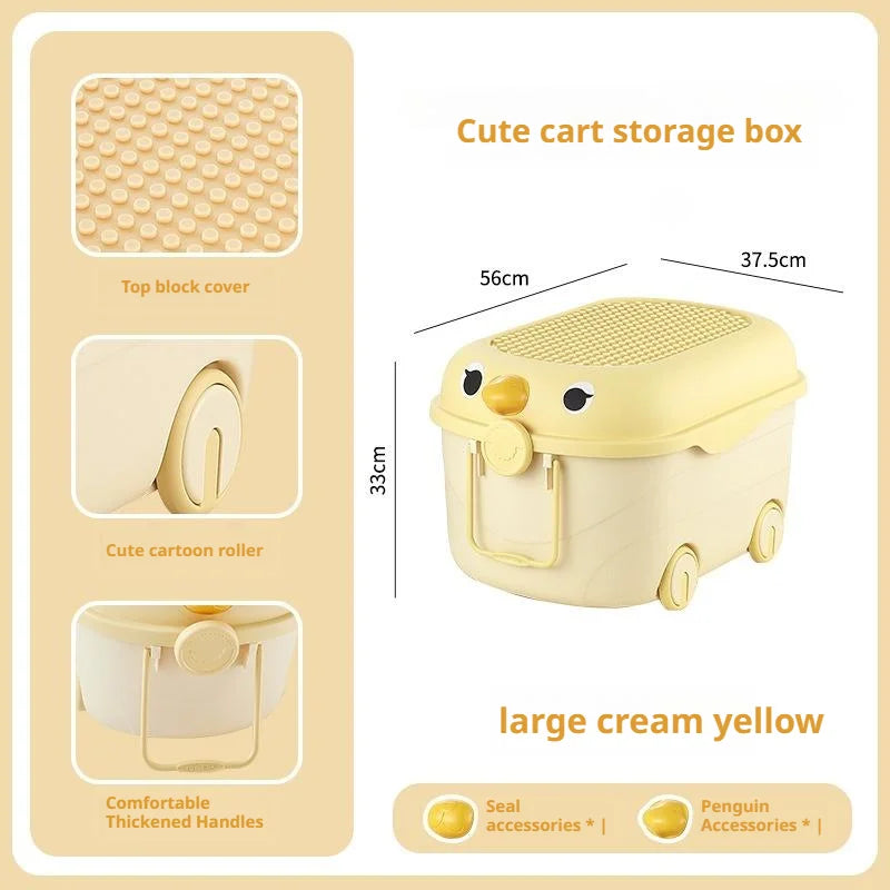 Cute Plastic Kids Toy Storage Organizer Bin