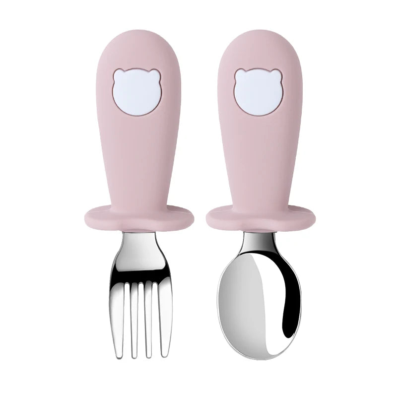 Baby Feeding Solid Food Spoon Fork Set