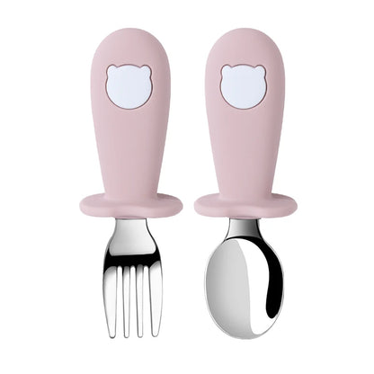 Baby Feeding Solid Food Spoon Fork Set