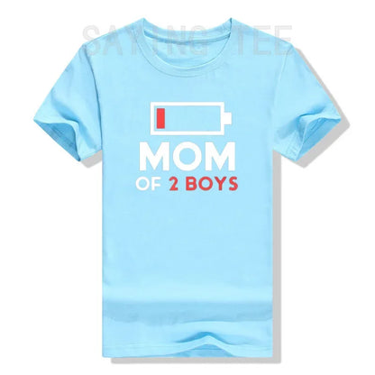Cute "Mama of 2 Boys" Saying T-Shirt