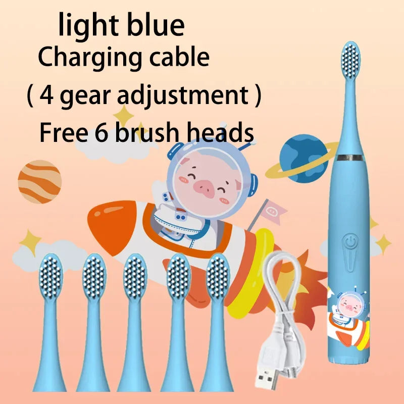 Children's Ultrasonic Rechargeable Electric Toothbrush