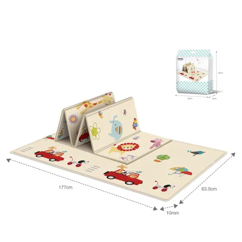 Large Folding Baby Crawling Mat - Double-Sided & Portable