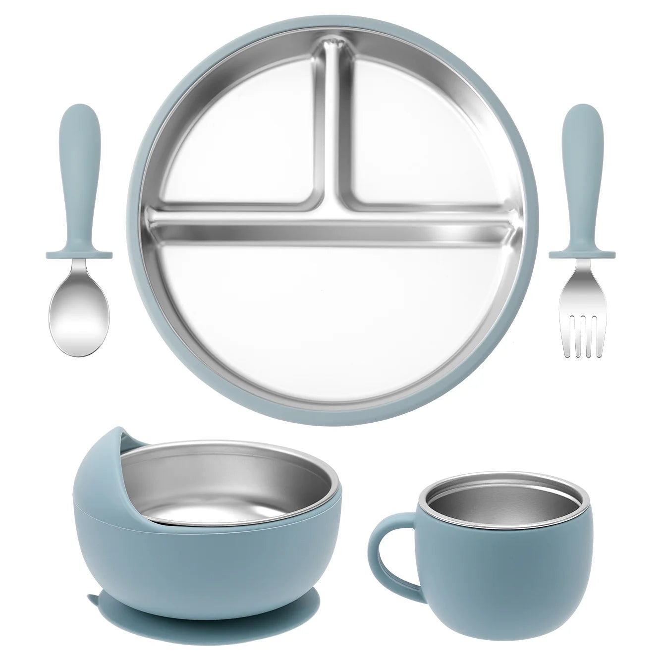 The Ultimate 5PC Baby Steel Weaning Set