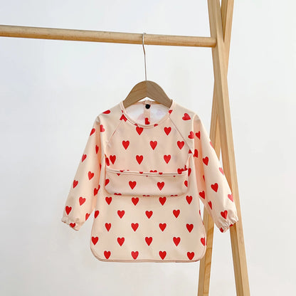 Waterproof Long Sleeve Baby Smock | Full-Coverage Feeding Apron (0-5Y)