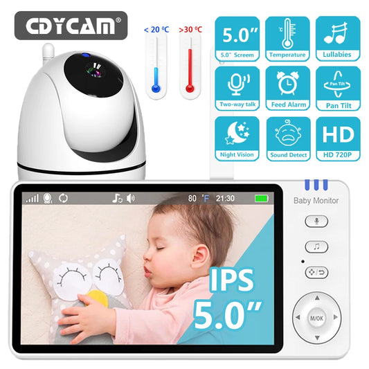 Wireless Baby Monitor (5-Inch) with VOX Wake Up & Pan/Tilt Camera