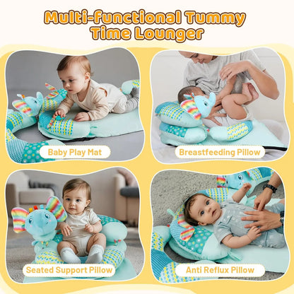 3-in-1 Baby Tummy Time Mat & Pillow