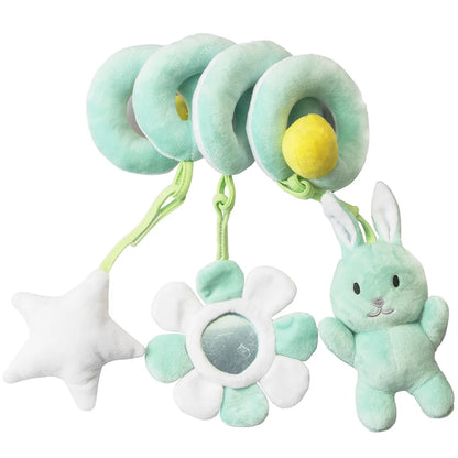 Soft Hanging Mobile with Mirror, Rattles, and Squeaker