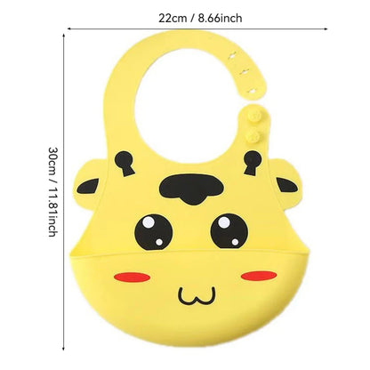 Silicone Feeding Bib – Waterproof, Wash-Free & Adjustable