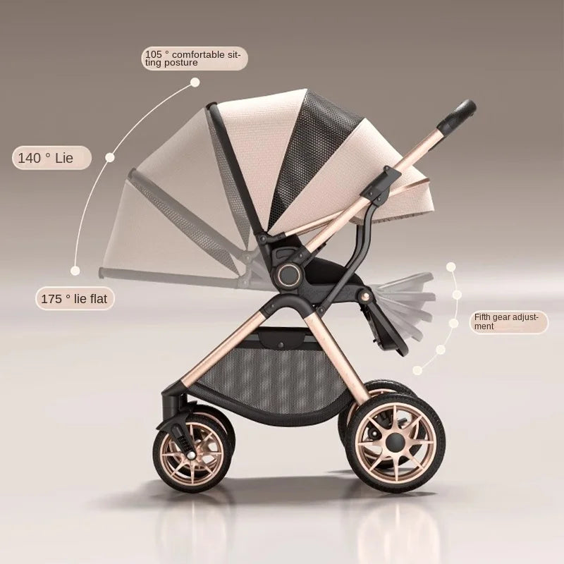 Foldable Two-way Three-speed Adjustable Stroller