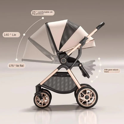 Foldable Two-way Three-speed Adjustable Stroller