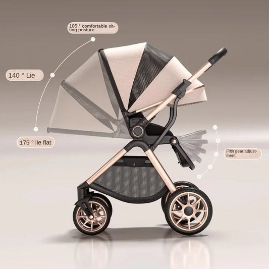Foldable Two-way Three-speed Adjustable Stroller