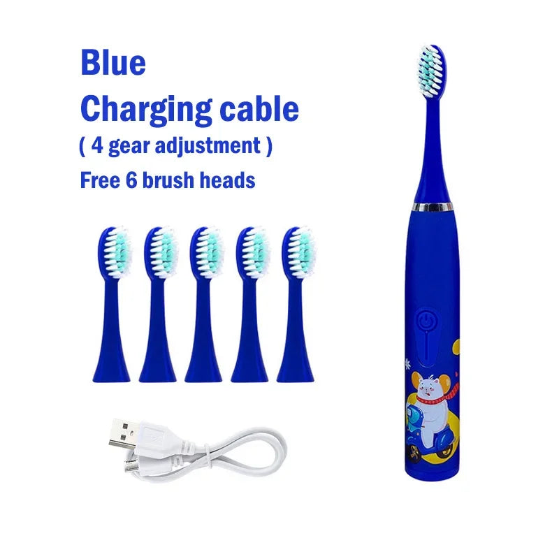 Children's Ultrasonic Rechargeable Electric Toothbrush