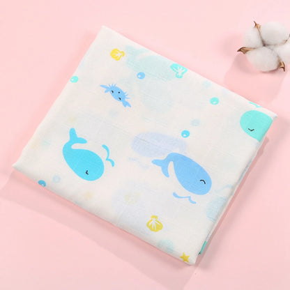 Large 100% Cotton Muslin Baby Swaddle Wrap (120x110cm)