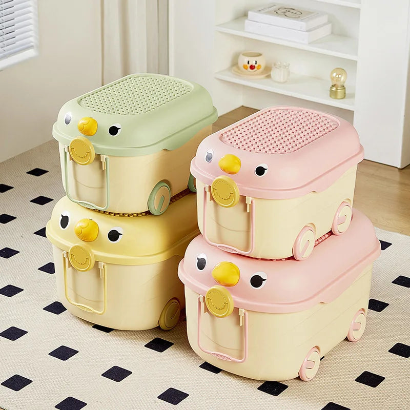 Cute Plastic Kids Toy Storage Organizer Bin