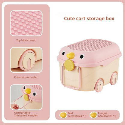 Cute Plastic Kids Toy Storage Organizer Bin