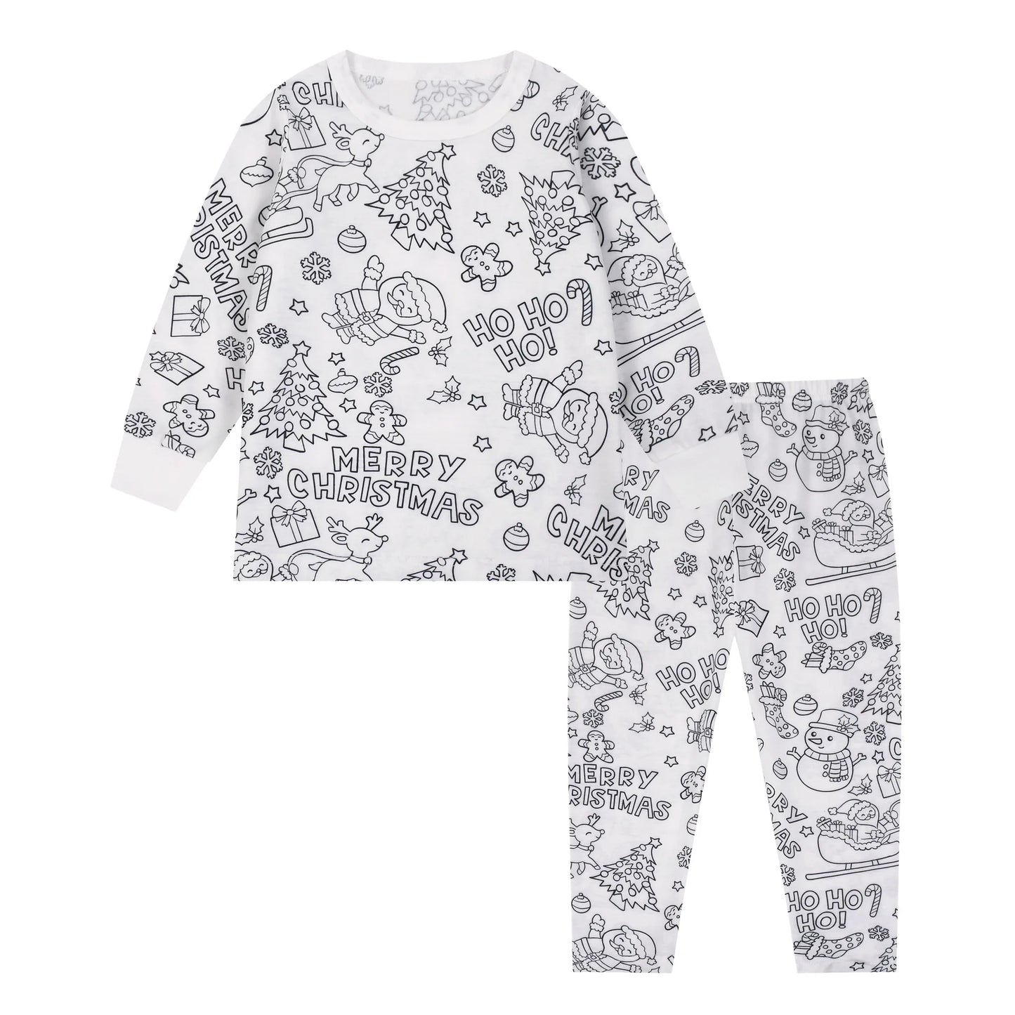 Kids DIY Sketch Pajama Set - Freehand Graffiti Sleepwear