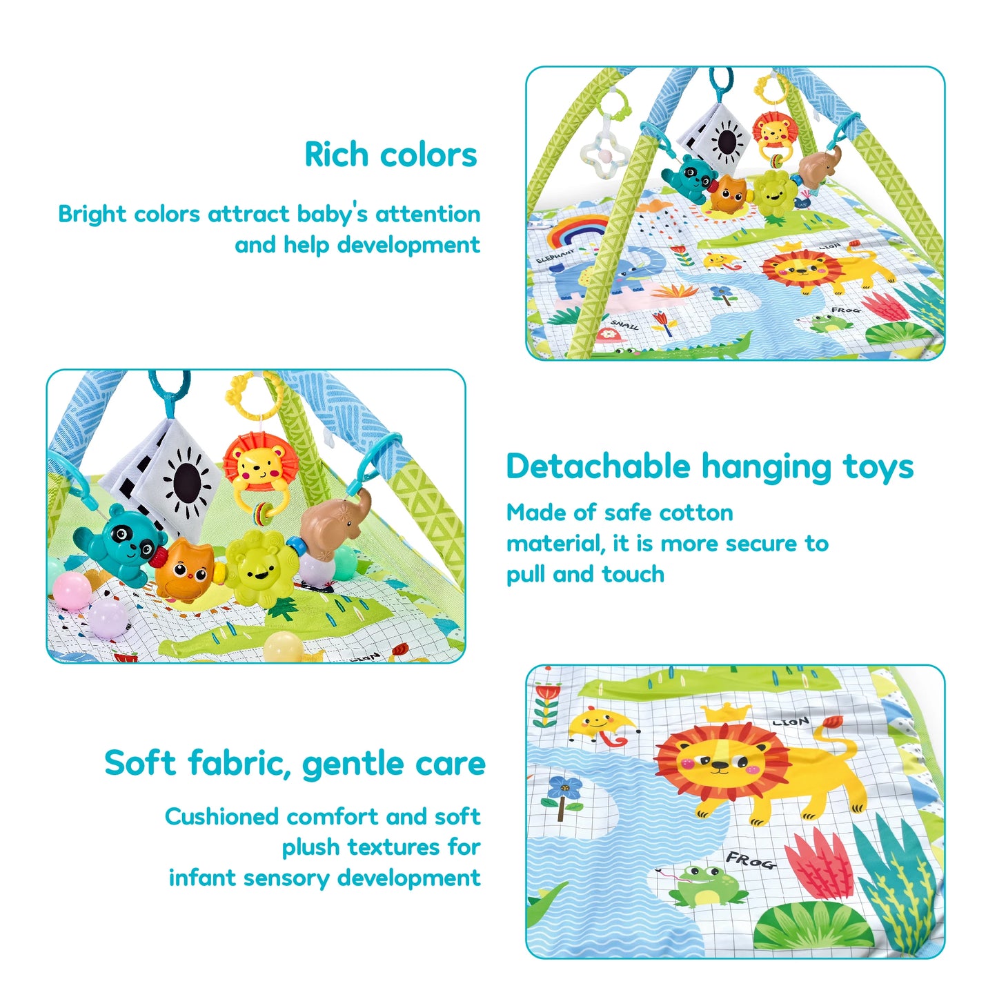 Baby Early Education Play Mat with Toys