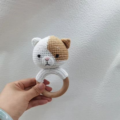 Handmade Amigurumi Cartoon Animal Baby Rattle