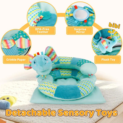 3-in-1 Baby Tummy Time Mat & Pillow