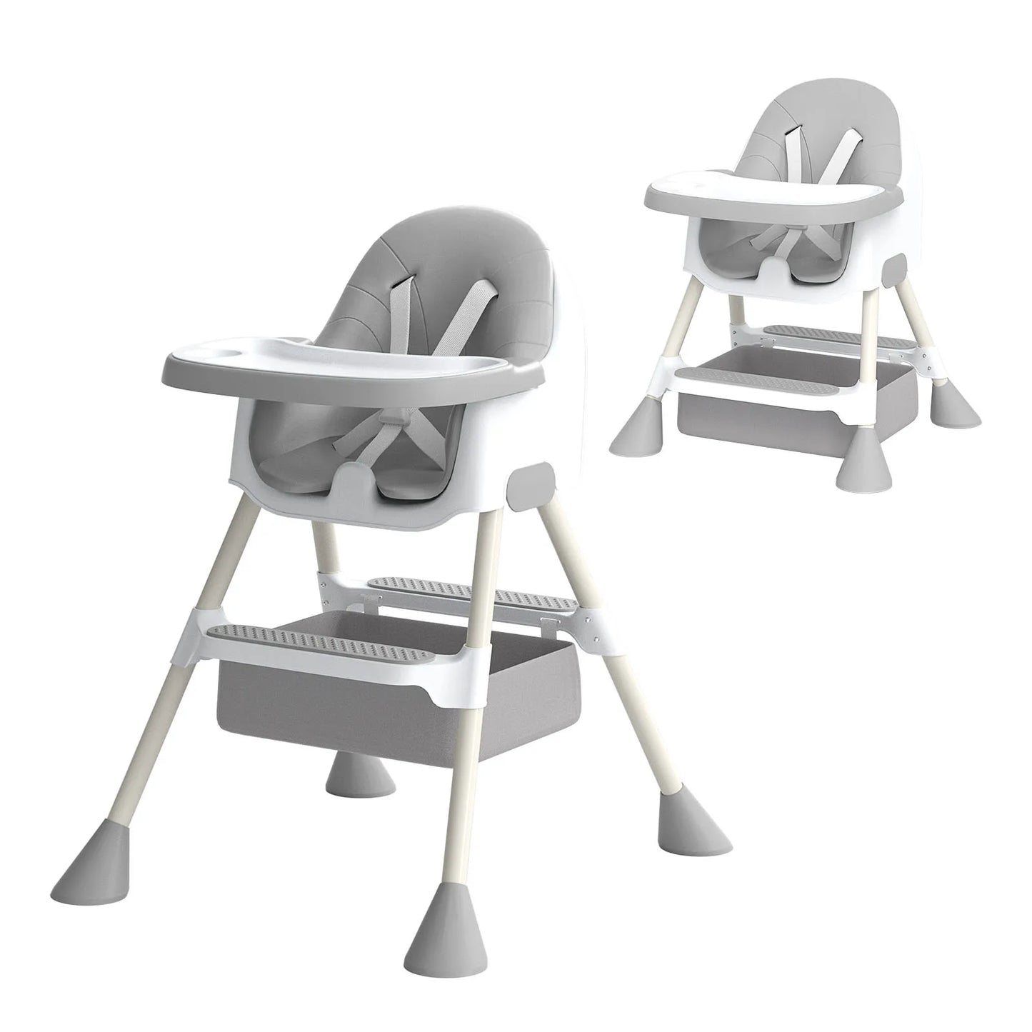 UBRAVOO 2-in-1 Baby High Chair (6 Months+): Detachable Tray & Footrest