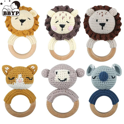 Handmade Amigurumi Cartoon Animal Baby Rattle