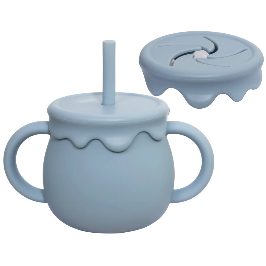 Portable 3-in-1 Baby Sippy, Snack, & Learning Cup