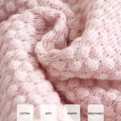 Knitted Cotton Newborn Sweater & Pants Set