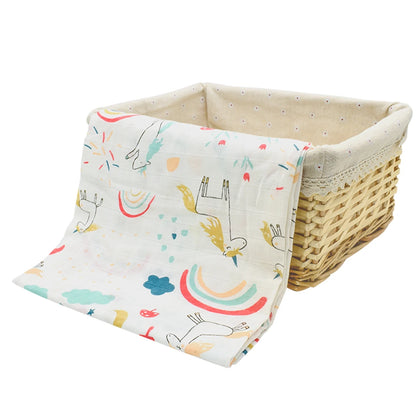 Large 100% Cotton Muslin Baby Swaddle Wrap (120x110cm)