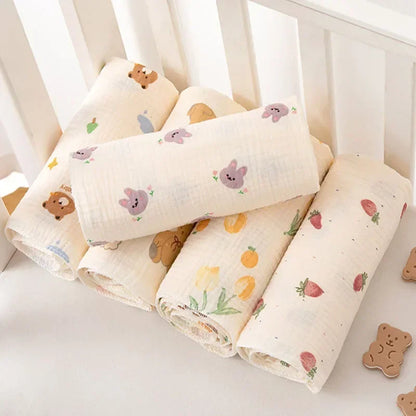 Cotton Muslin Swaddle Blanket & Infant Bath Towel (80x80cm)