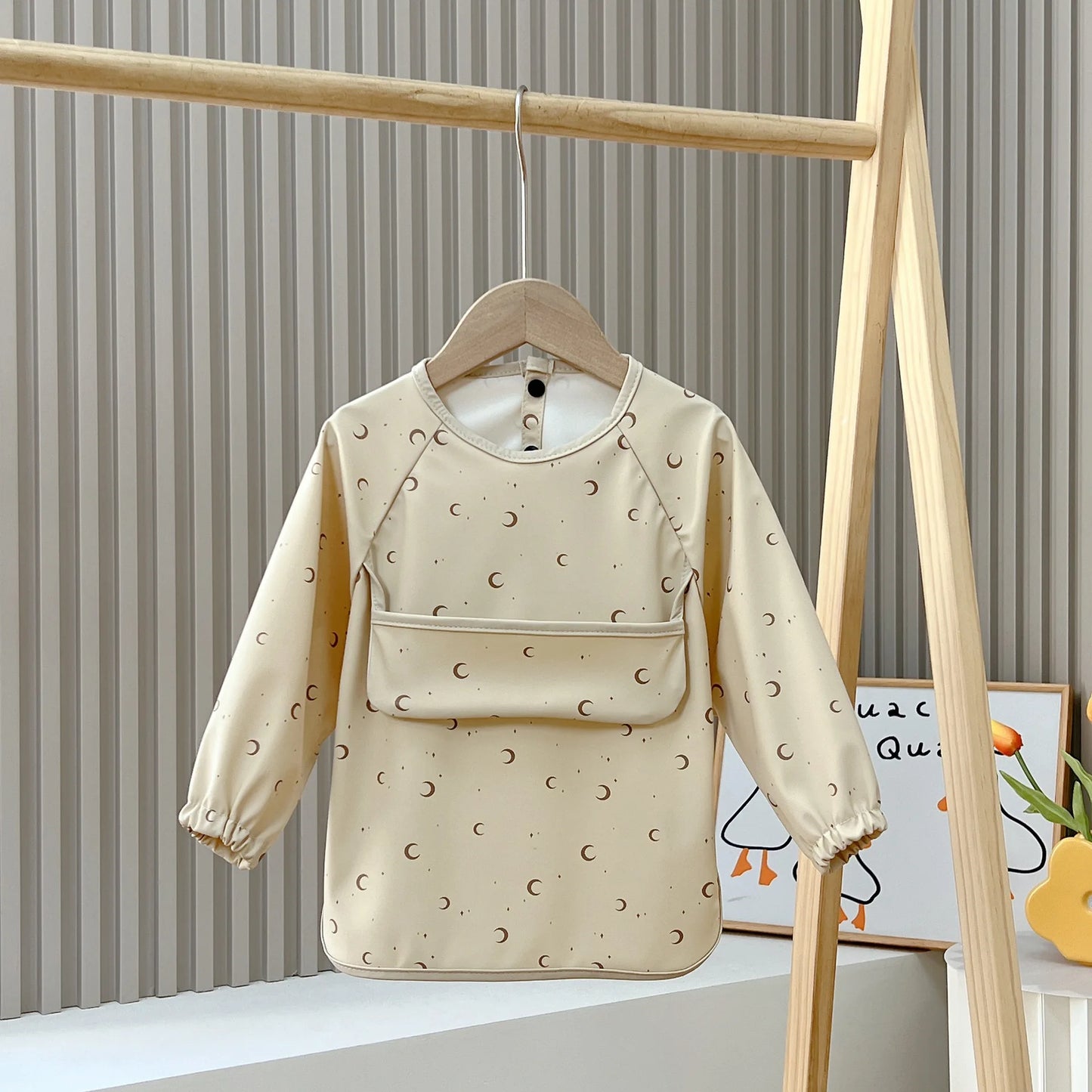 Waterproof Long Sleeve Baby Smock | Full-Coverage Feeding Apron (0-5Y)