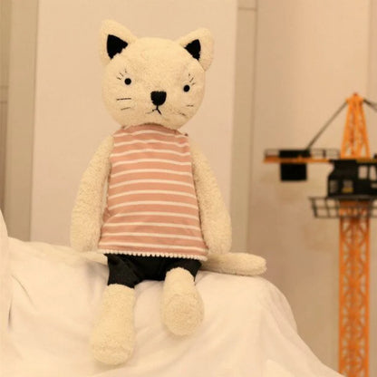 Kawaii Dressing Cat Plush Doll: Soft Stuffed Animal Gift