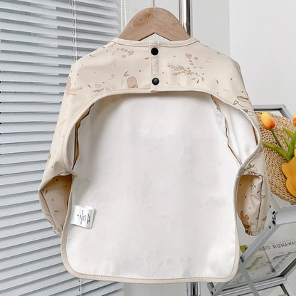 Waterproof Long Sleeve Baby Smock | Full-Coverage Feeding Apron (0-5Y)