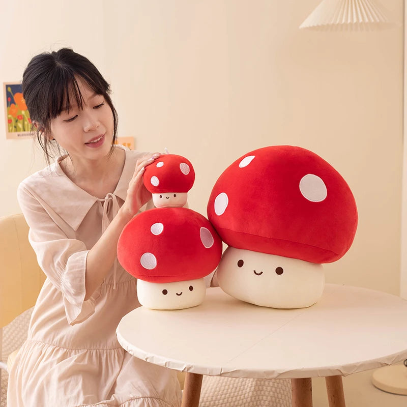 Kawaii Mushroom Plush – Soft Squishy Pillow Toy & Cute Gift for Kids