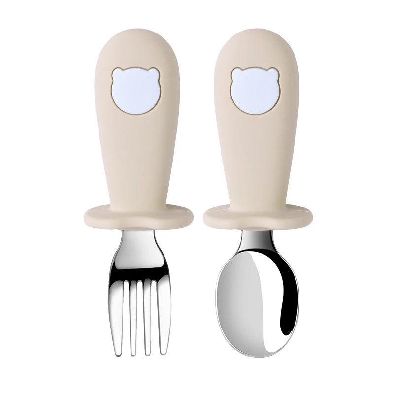 Baby Feeding Solid Food Spoon Fork Set
