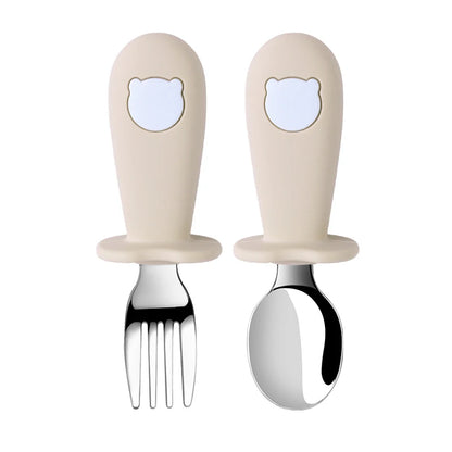 Baby Feeding Solid Food Spoon Fork Set
