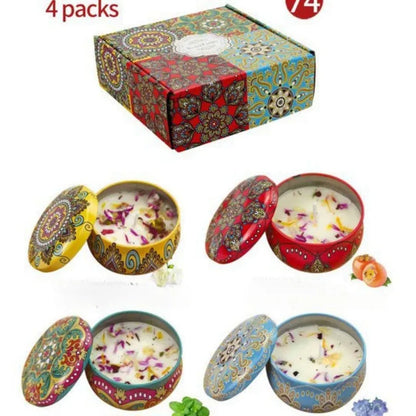 4-Piece Scented Candle Gift Set – Handcrafted Candles for Relaxation, Yoga & Bath Time