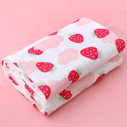 4-Layer Cotton Gauze Baby Bathrobe & Swaddle